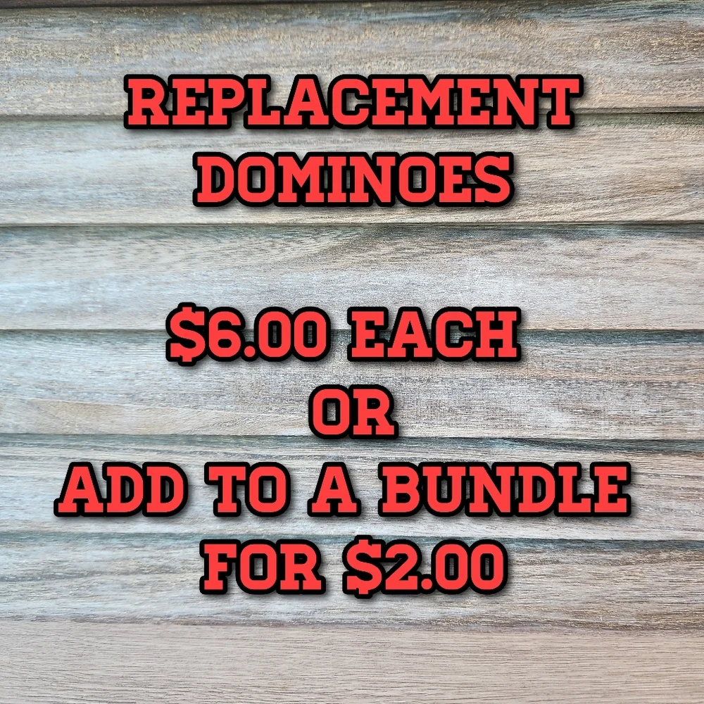 8:8 Replacement Dominoes Large Dot Shiny Color 2 X 1 X 5/8th